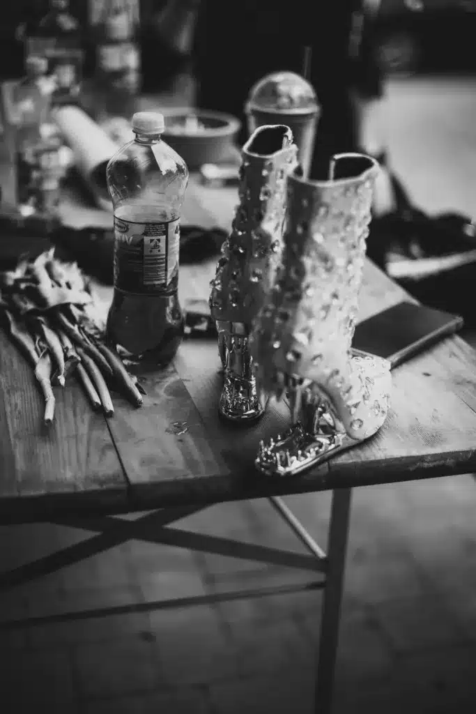 Accessoires auf einem Tisch beim Foto Event Lichtkunstgarten